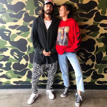 The white sneakers Adidas Superstar worn by Bob Sinclar on his account Instagram