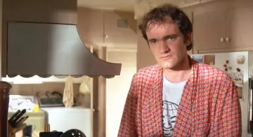 The white t-shirt "Orbit magazine" worn by Jimmy Dummick (Quentin Tarantino) Pulp Fiction