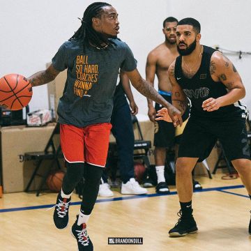 'Ball So Hard Coaches Wanna Find Me' t-shirt worn by Quavo on his Instagram Account