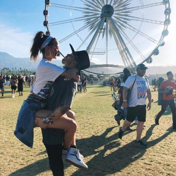 The pair of Vans Sk8 Hi, worn by Josephine Skriver on his account Instagram