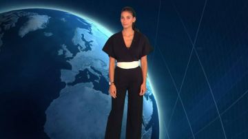The combination jumpsuit black-and-white Ttiana Silva in The weather of TF1 of the 13/08/2018