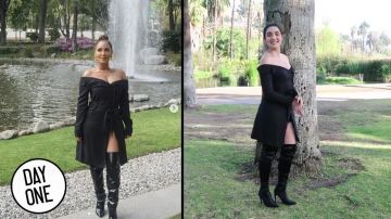 The thigh-high black Fashion Nova Safiya Nygaard in the YouTube video Wearing Fashion Nova Outfits For A Week