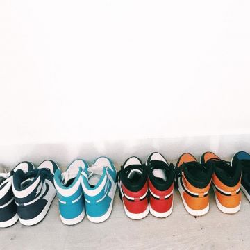 Sneakers Nike Air Jordan 1 Re Hi Og Sl "satin Shattered Backboard" on the account Instagram Madison Beer