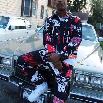 Sneakers Nike Air Force 1 Mid 07 made by Asap Rocky on the account Instagram @complex