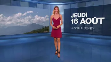 The garnet of Gennifer Demey in The weather M6 of 16/08/2018