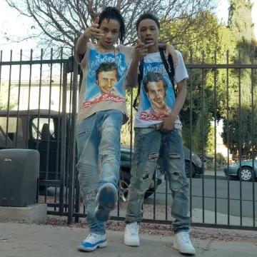 The sneakers light blue Nike Air Jordan 11 Retro Low University Blue (GS) of the rapper YBN Nahmir on his instagram