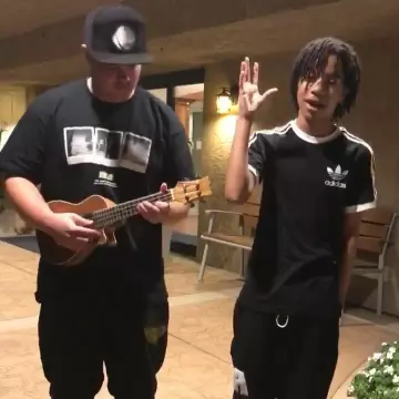 The tee shirt Adidas black rapper YBN Nahmir on instagram