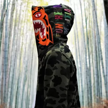 purple camo bape jacket