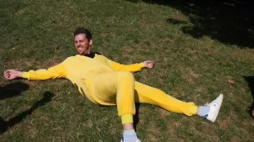 The socks in grey, worn by Peter Croce in his video "Hunting pokémon by rugby players"