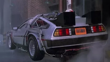 The DeLorean Dmc Doc Brown (Christopher Lloyd) in Back To The Future II