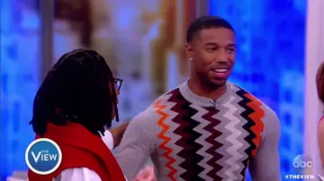 The pullover Jacquard Prada Michael B. Jordan in the show the View