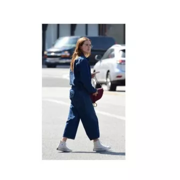 The pair of Converse All Star Hi Optic white worn by Zoey Deutch on his account Instagram