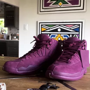Sneakers Nike Air Jordan 12 Retro PSNY "Paris" views on the account Instagram of Usher