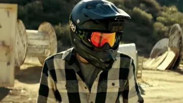 Plaid shirt worn by Miles Hill (Alex Neustaedter) as seen in  A.X.L.