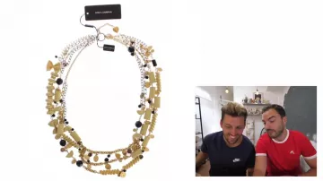 the collar of pasta Dolce & Gabbana saw in the video The worst delusions of the rich #2 of Peter Croce