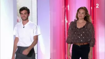 The silk blouse Ba&sh of Melanie Maudran in Vivement dimanche (26/08/18)