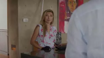 Frankie's (Dichen Lachman) blue floral dress as seen in Animal Kingdom 3x13
