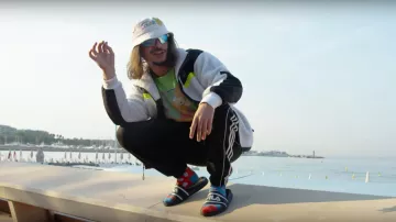 The tap Fila worn by Lorenzo in his clip Champagne & Pétou feat. Charles Viscount