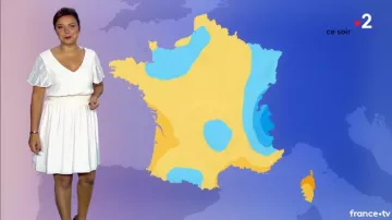 La robe blanche de Anaïs Baydemir dans Météo 2 du 05/09/2018