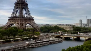 Eiffel Tower and Iéna Bridge in Paris as seen in Jack Ryan S01E02