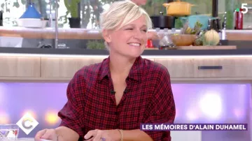 La chemise à carreaux The Kooples de Anne-Élisabeth Lemoine dans C à Vous du 07/09/2018