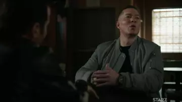 Green jacket worn by Tommy Egan (Joseph Sikora) as seen in Power S05E09