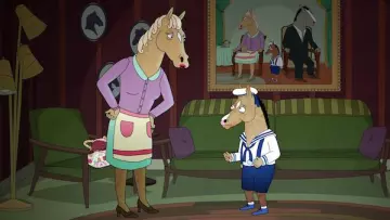 The Horseman Family Portrait in Bojack Horseman's childhood house