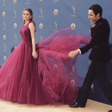 The dress Zac Posen, Joey King at Emmy Awards 2018