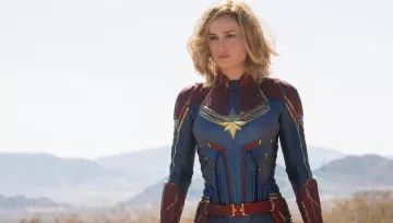 The combination of Carol Danvers (Brie Larson) in Captain Marvel