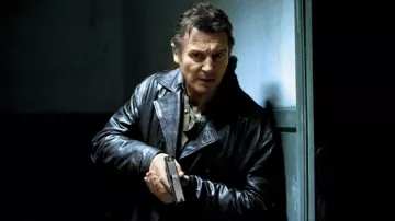 The leather jacket of Bryan Mills (Liam Neeson) in Taken 2