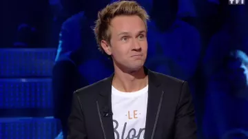 La camiseta "Le Blond" de Cyril Féraud en Le grand concours des animateurs del 22 de septiembre de 2018