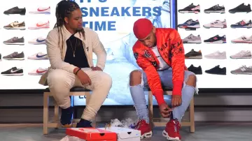 Les Sneakers rouges Nike Air Max 95 portées par Kader Diaby 4REAL dans KADER DIABY 4REAL - Bail 2 Sneakers