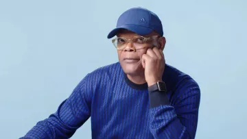 Blue Adidas Cap worn by Samuel L. Jackson as seen in YouTube video "Samuel L. Jackson Goes Undercover on Reddit, Twitter, and Wikipedia" by GQ