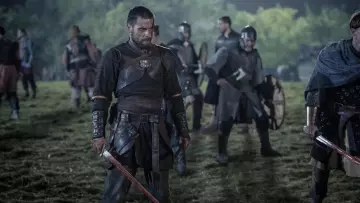 Finan's (Mark Rowley) viking bracers as seen in The Last Kingdom S02E08