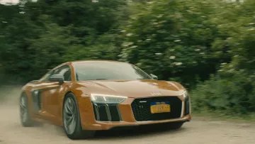 The registration plate 'Starck 65' of the Audi Tony Stark (Robert Dwoney Jr) in the Avengers : age of Ultron