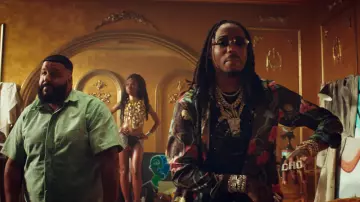 Les lunettes de soleil Moschino de Quavo dans le video clip "No Brainer" de DJ Khaled ft. Justin Bieber, Chance the Rapper, Quavo
