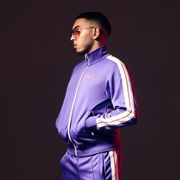 The tracksuit purple Palm Angels x Playboi Carti Die Punk of ICO on his instagram of @icosqua