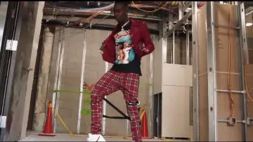 YNW Melly's red tartan pants as seen in the music video "Virtual (Blue Balenciagas)" (Shot By @DrewFilmedit)