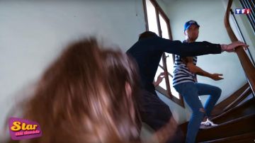 Les Sneakers Nike Air Zoom Spiridon  "parra" portées par Squeezie dans Star Au Domicile - Le Monde à L'Envers