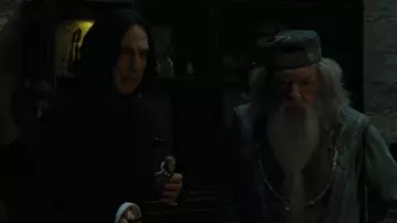 The black uniforms of the Professor, Rogue (Alan Rickman) in Harry Potter and the goblet of fire