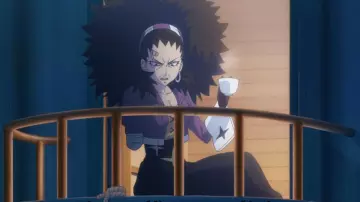 La veste violette de la sorcière Alma dans Radiant l'animé