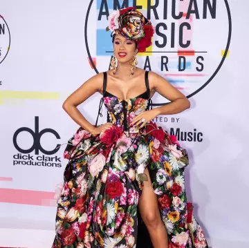 Floral Dolce & Gabbana dress worn by Cardi B for the American Music Awards 2018