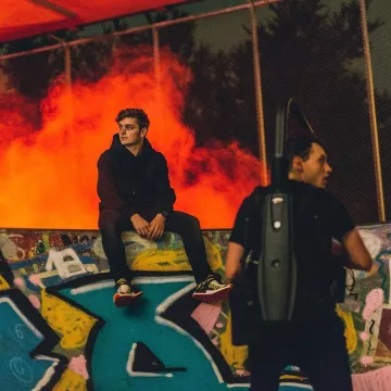 Sneakers Adidas Hu Nmd "Solar Pack" worn by Martin Garrix on his account Instagram @martingarrix