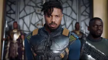 Leather Vest worn by Erik Killmonger (Michael B. Jordan) as seen in Black Panther