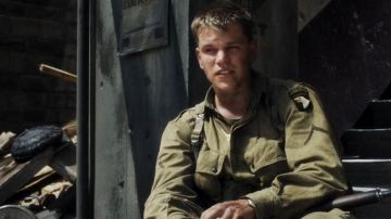 The crest 101st Airborne carried by Private Ryan (Matt Damon) in saving private Ryan