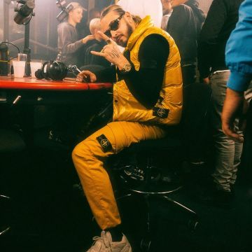 Pants yellow Stone Island of SCH on the account instagram @sch