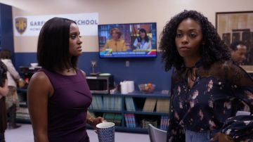 The shirt with flowers and lace, All Saints worn by Anissa Pierce (Nafessa Williams) in Black Lightning S01E06