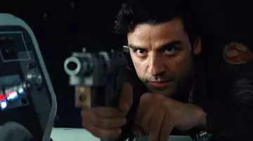 Le Pistolet Blaster de Poe Dameron (Oscar Isaac) dans Star Wars, épisode VIII - Les Derniers Jedi