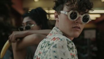 White round Chanel sunglasses worn by Austin Kolbe as seen in Westside Season 1