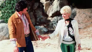 Black Star Earrings worn by Bonita Friml (Bette Midler) as seen in Jinxed!
